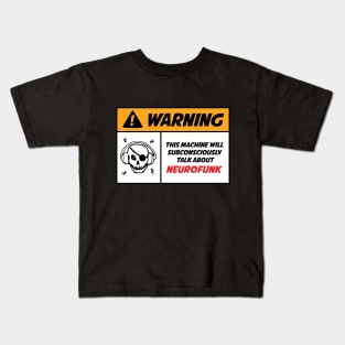 Warning Neurofunk Machine Kids T-Shirt